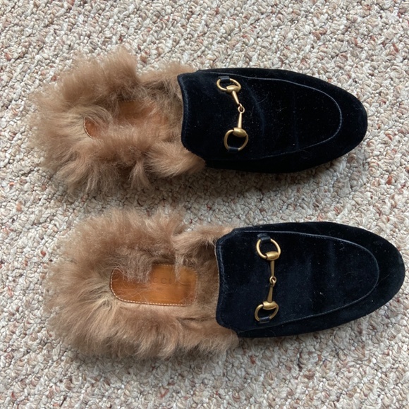 Gucci fur trimmed  Princetown mules - Picture 3 of 5